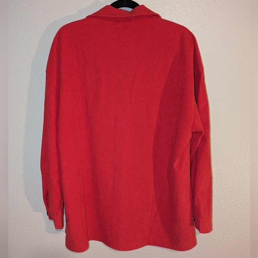 Red Fall Jacket ribbed Size Large - Picture 8 of 8